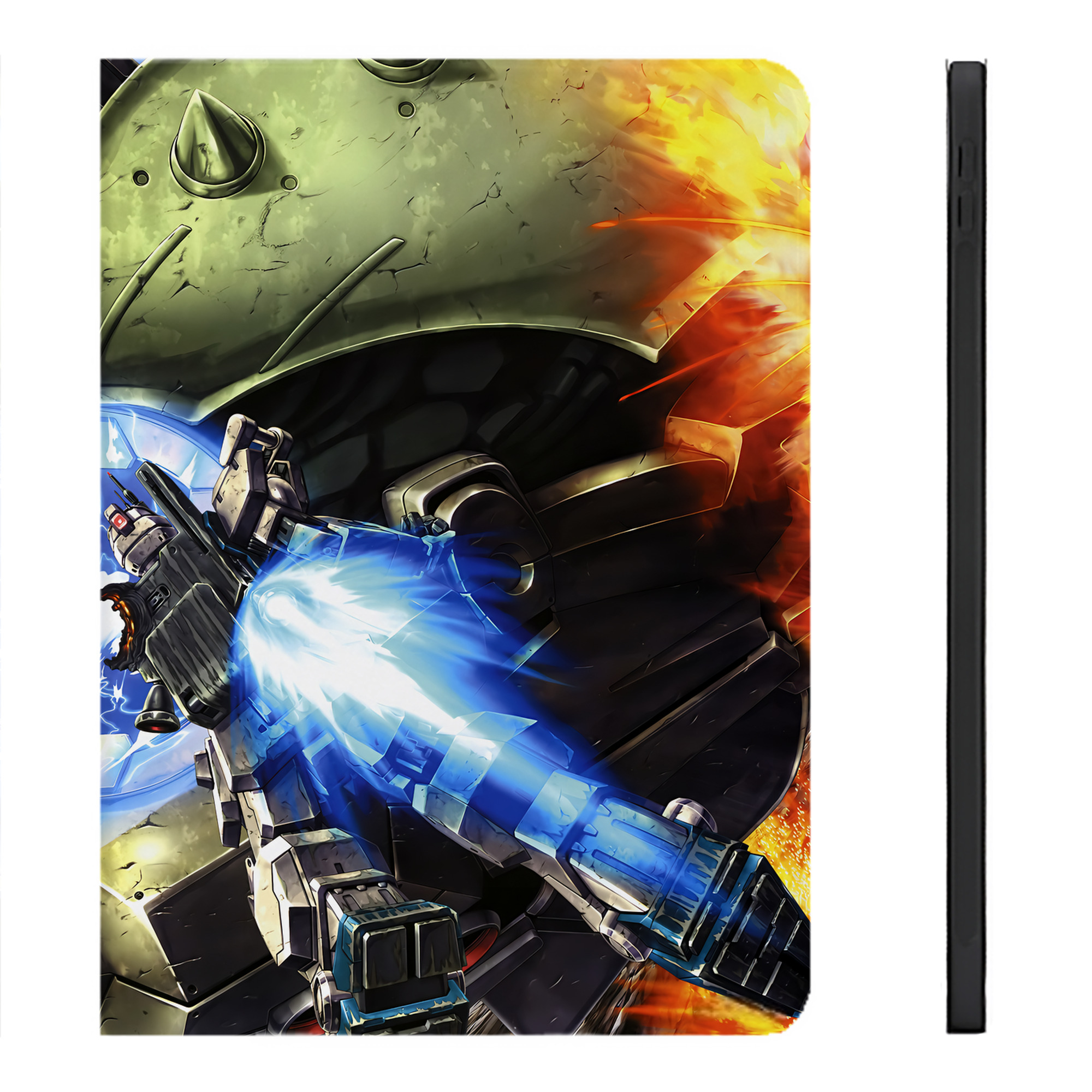 （画像用） 機動戦士ガンダム Mobile Suit Gundam IPadケース ペンホルダー付き ブックスタイルデザイン